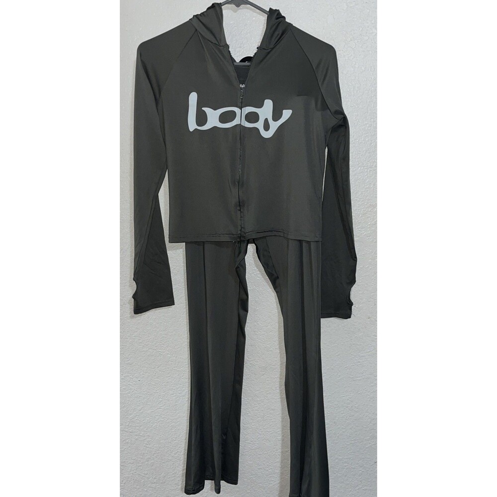 Body Yoga Tracksuit Women Sz Med. Gray